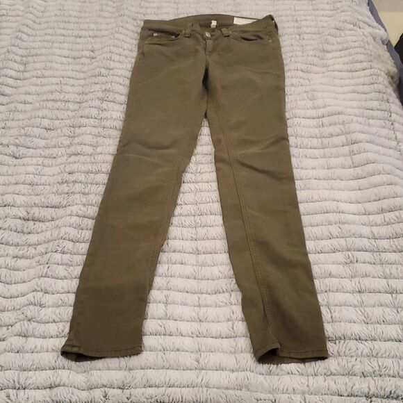 Army green Rag & bone skinny jeans size 25 - Picture 1 of 11